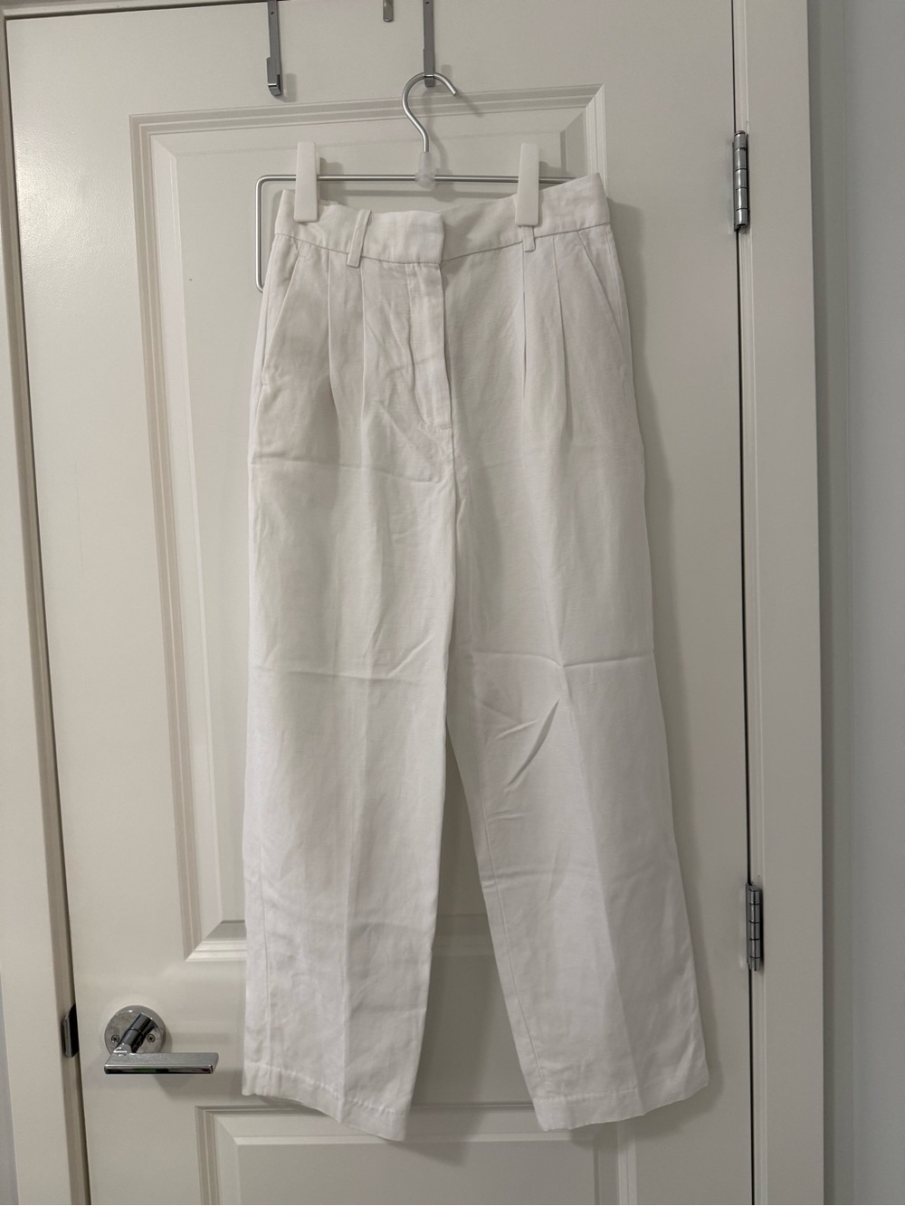 Aritzia Wilfred Carrot Linen Pant - White - Size 4